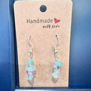 Elegant Handmade 18 K gold plated Multi-Stone Earrings